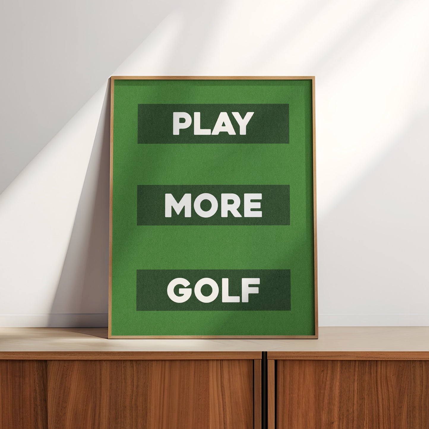 Play More Golf Art Poster Print