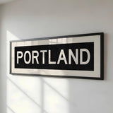 Framed Portland Oregon Bus Scroll - Tejas Country Club