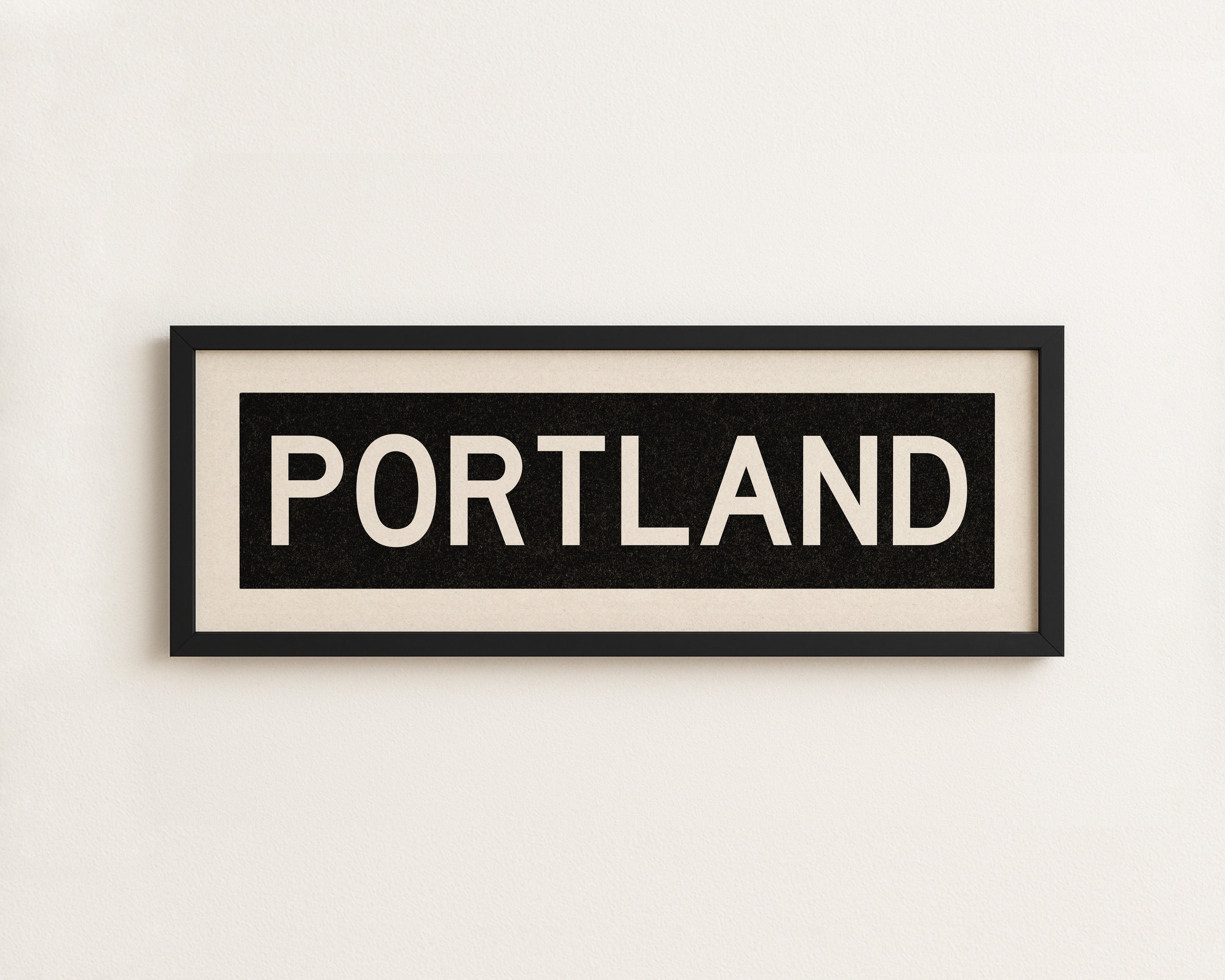 Framed Portland Oregon Bus Scroll - Tejas Country Club