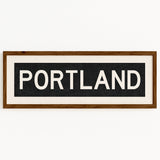 Framed Portland Oregon Bus Scroll - Tejas Country Club