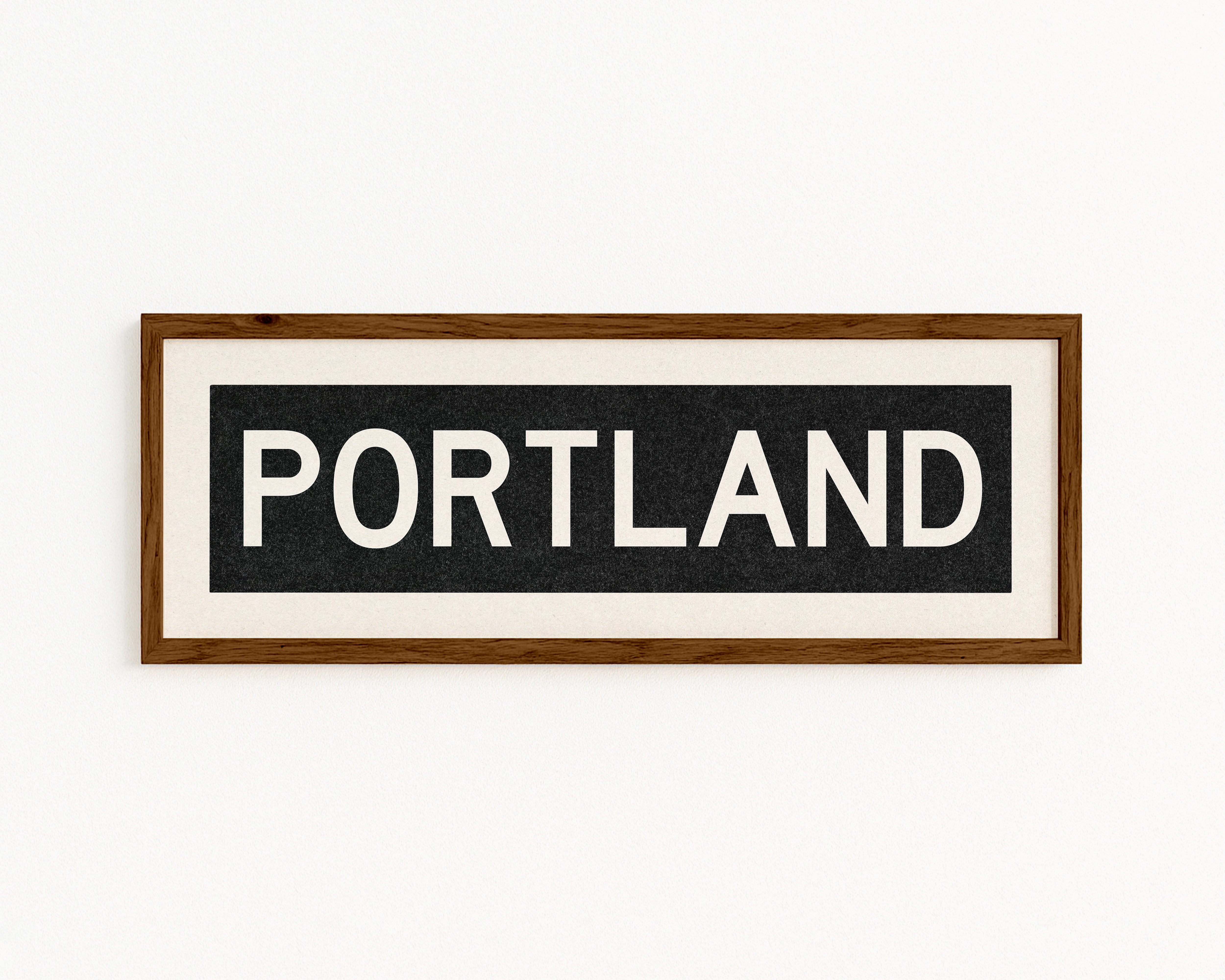 Framed Portland Oregon Bus Scroll - Tejas Country Club