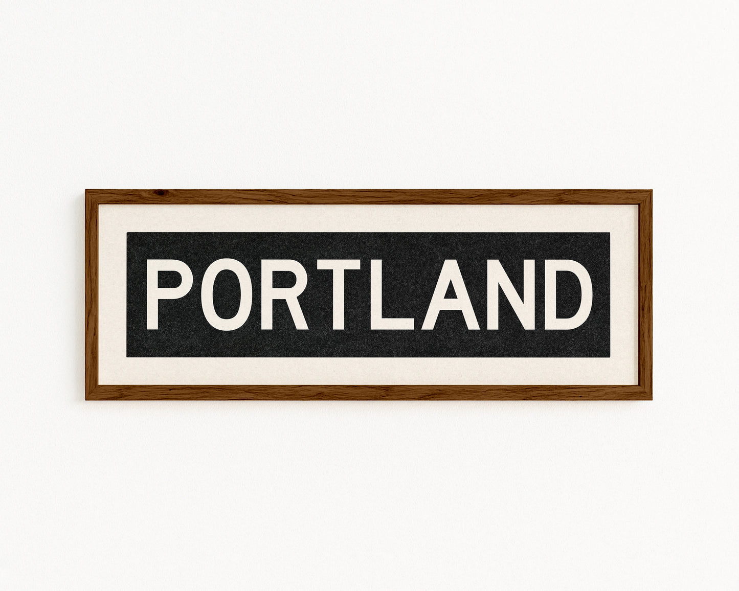 Framed Portland Oregon Bus Scroll
