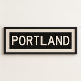 Framed Portland Oregon Bus Scroll - Tejas Country Club