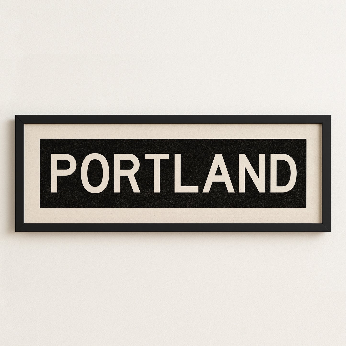 Framed Portland Oregon Bus Scroll - Tejas Country Club