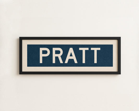 Framed Pratt Kansas Bus Scroll