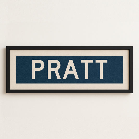 Framed Pratt Kansas Bus Scroll