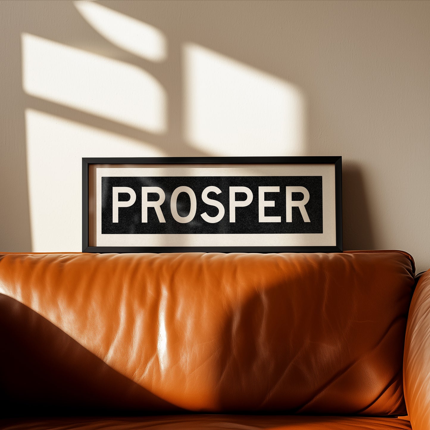 Framed Prosper Bus Scroll Sign