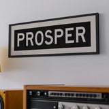 Framed Prosper Bus Scroll Sign