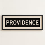 Framed Providence Rhode Island Bus Scroll