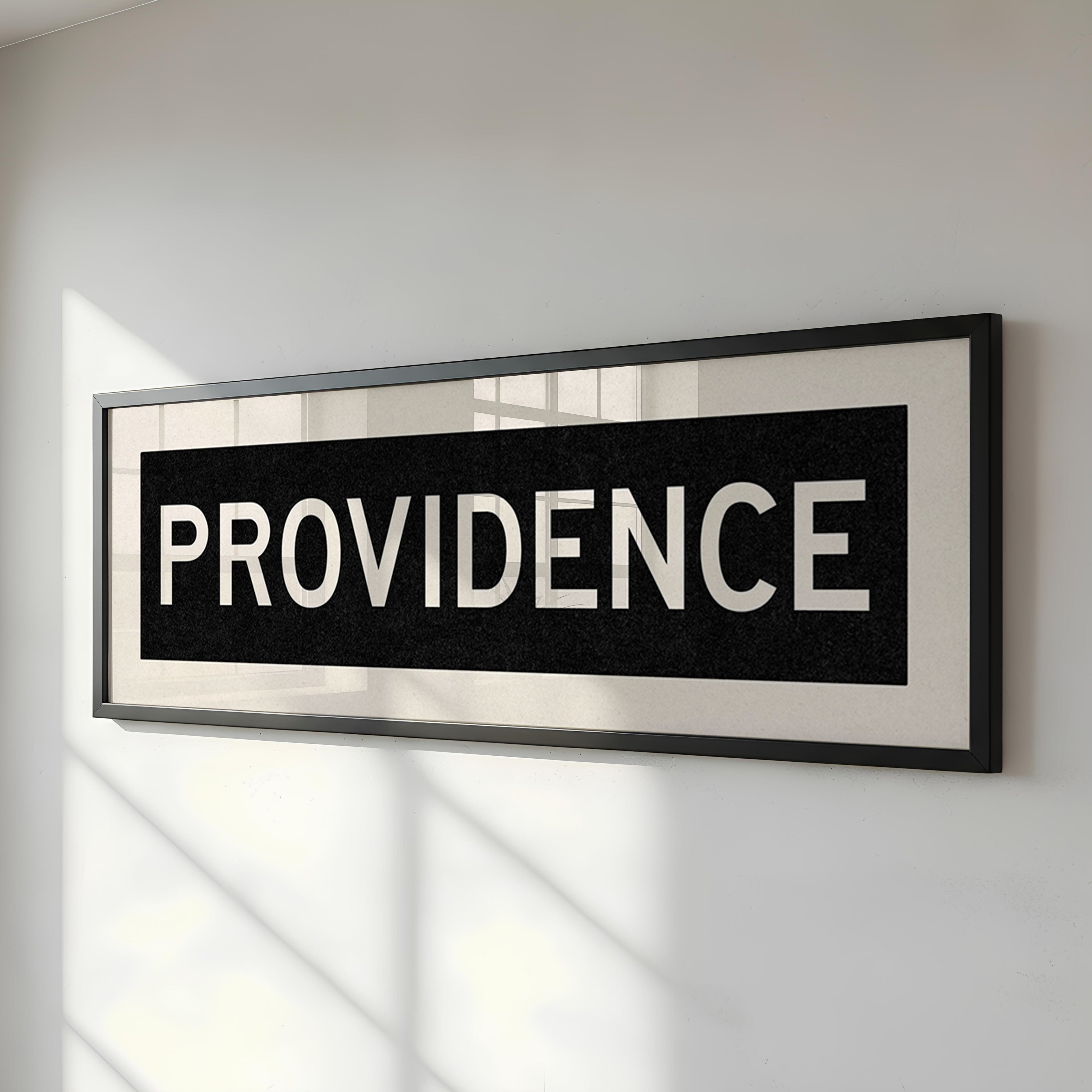 Framed Providence Rhode Island Bus Scroll - Tejas Country Club