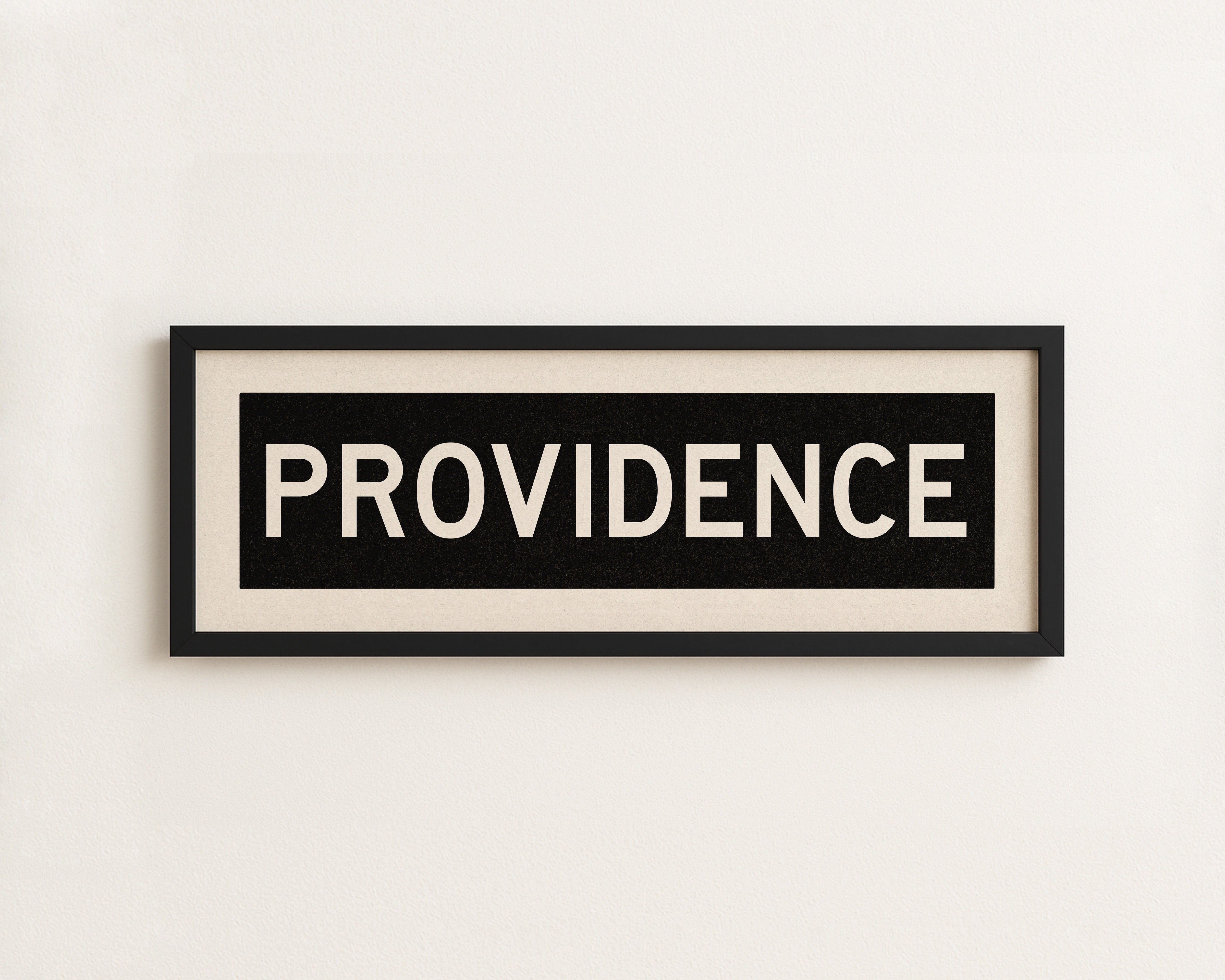 Framed Providence Rhode Island Bus Scroll - Tejas Country Club