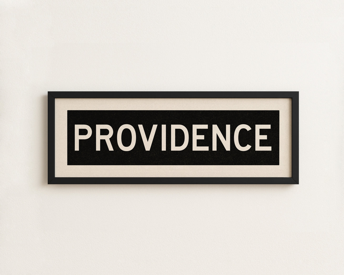 Framed Providence Rhode Island Bus Scroll