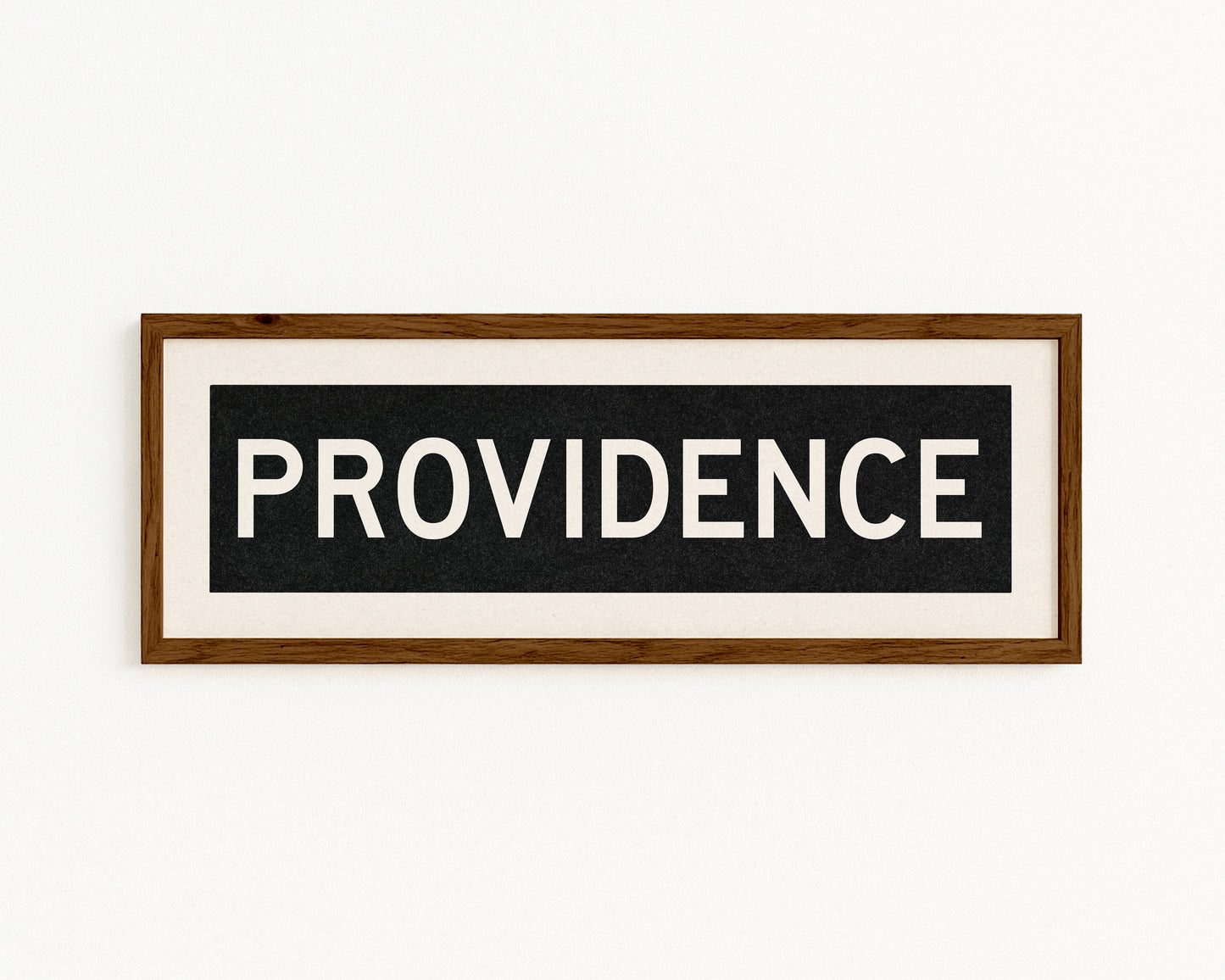 Framed Providence Rhode Island Bus Scroll