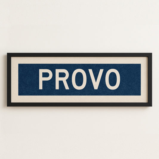 Framed Provo Navy Bus Scroll - Tejas Country Club