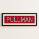 Framed Pullman Crimson and Gray Bus Scroll - Tejas Country Club