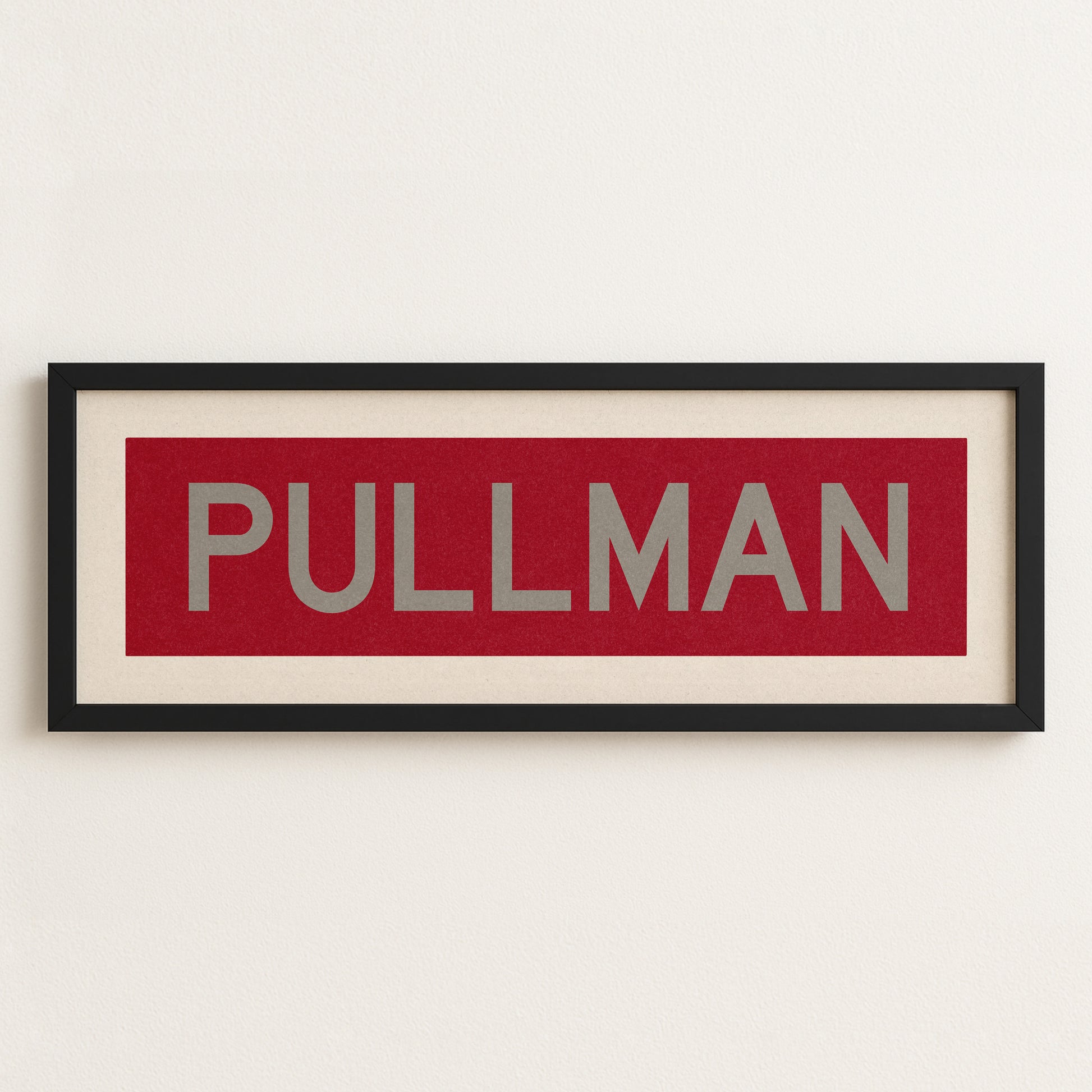 Framed Pullman Crimson and Gray Bus Scroll - Tejas Country Club