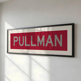 Framed Pullman Crimson and Gray Bus Scroll - Tejas Country Club