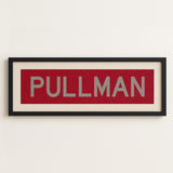 Framed Pullman Crimson and Gray Bus Scroll - Tejas Country Club