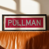 Framed Pullman Crimson and Gray Bus Scroll - Tejas Country Club