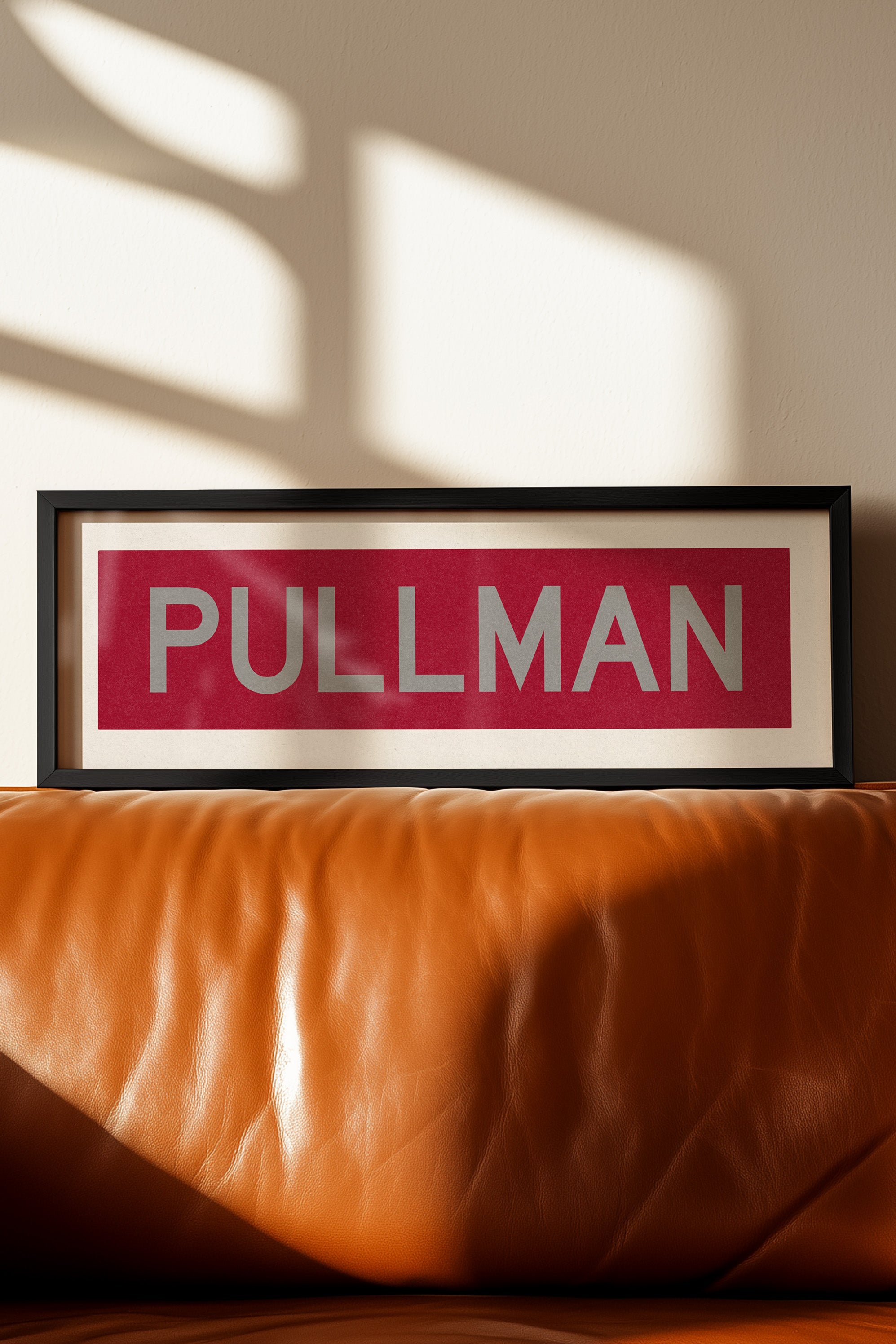 Framed Pullman Crimson and Gray Bus Scroll - Tejas Country Club