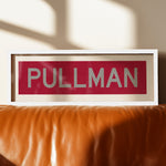 Framed Pullman Crimson and Gray Bus Scroll - Tejas Country Club