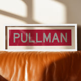 Framed Pullman Crimson and Gray Bus Scroll - Tejas Country Club
