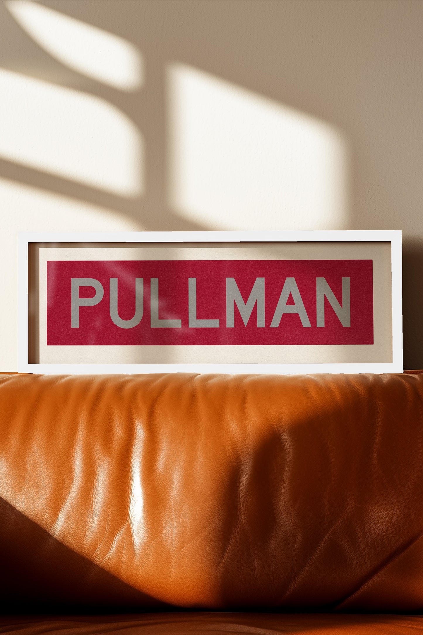 Framed Pullman Crimson and Gray Bus Scroll