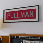 Framed Pullman Crimson and Gray Bus Scroll - Tejas Country Club