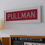 Framed Pullman Crimson and Gray Bus Scroll - Tejas Country Club