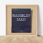 Ramblin' Man Matchbook Art Print - Tejas Country Club