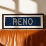 Framed Reno Navy and Silver Bus Scroll - Tejas Country Club