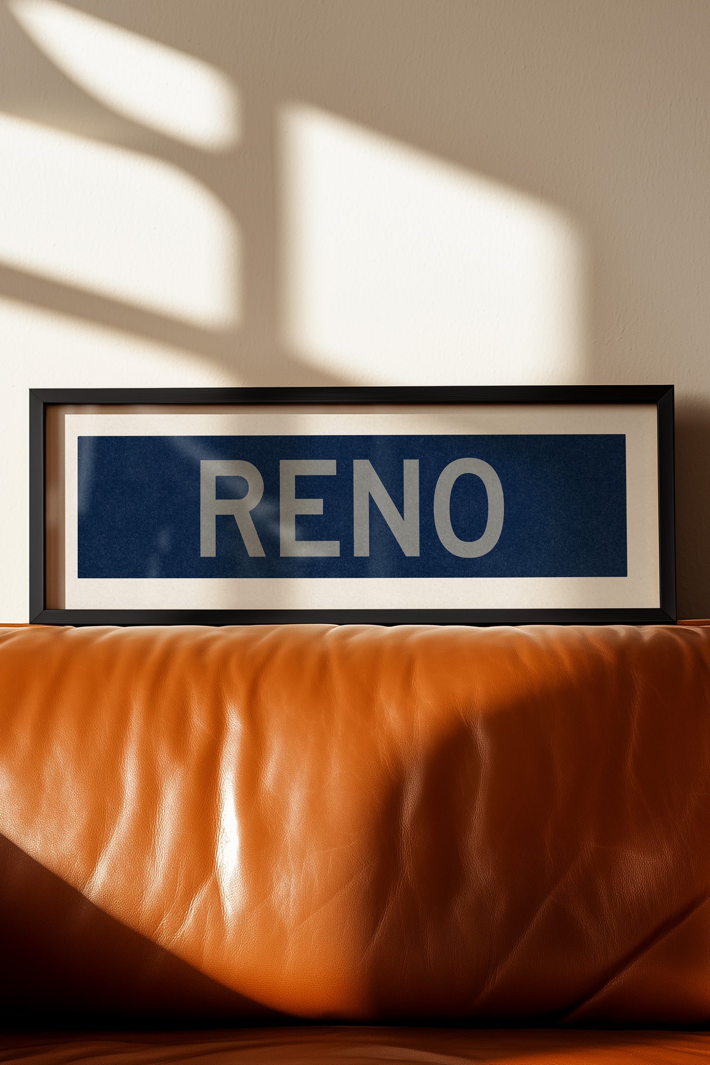 Framed Reno Navy and Silver Bus Scroll - Tejas Country Club