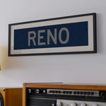 Framed Reno Navy and Silver Bus Scroll - Tejas Country Club