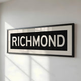 Framed Richmond Virginia Bus Scroll - Tejas Country Club