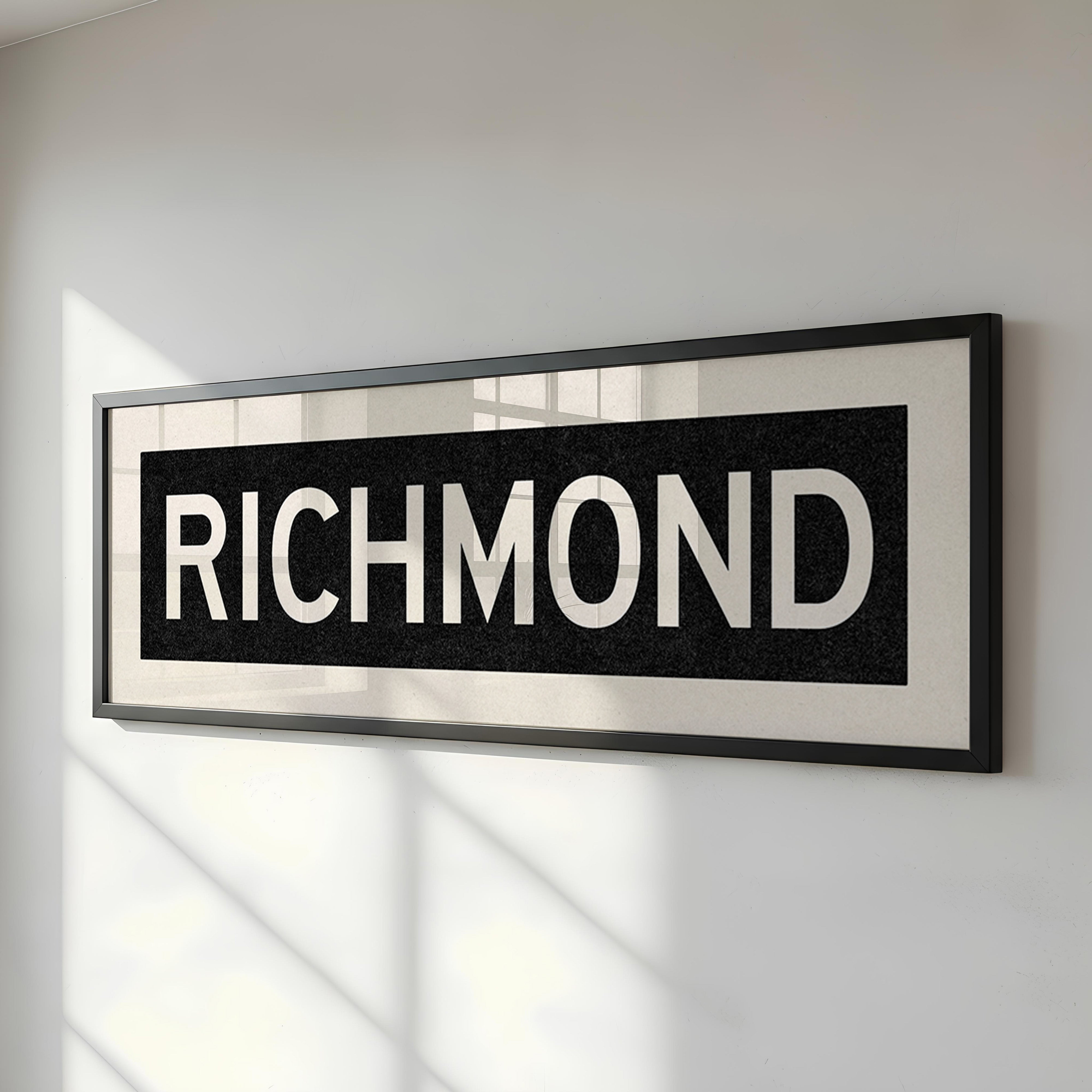 Framed Richmond Virginia Bus Scroll - Tejas Country Club