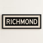Framed Richmond Virginia Bus Scroll - Tejas Country Club