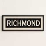 Framed Richmond Virginia Bus Scroll - Tejas Country Club