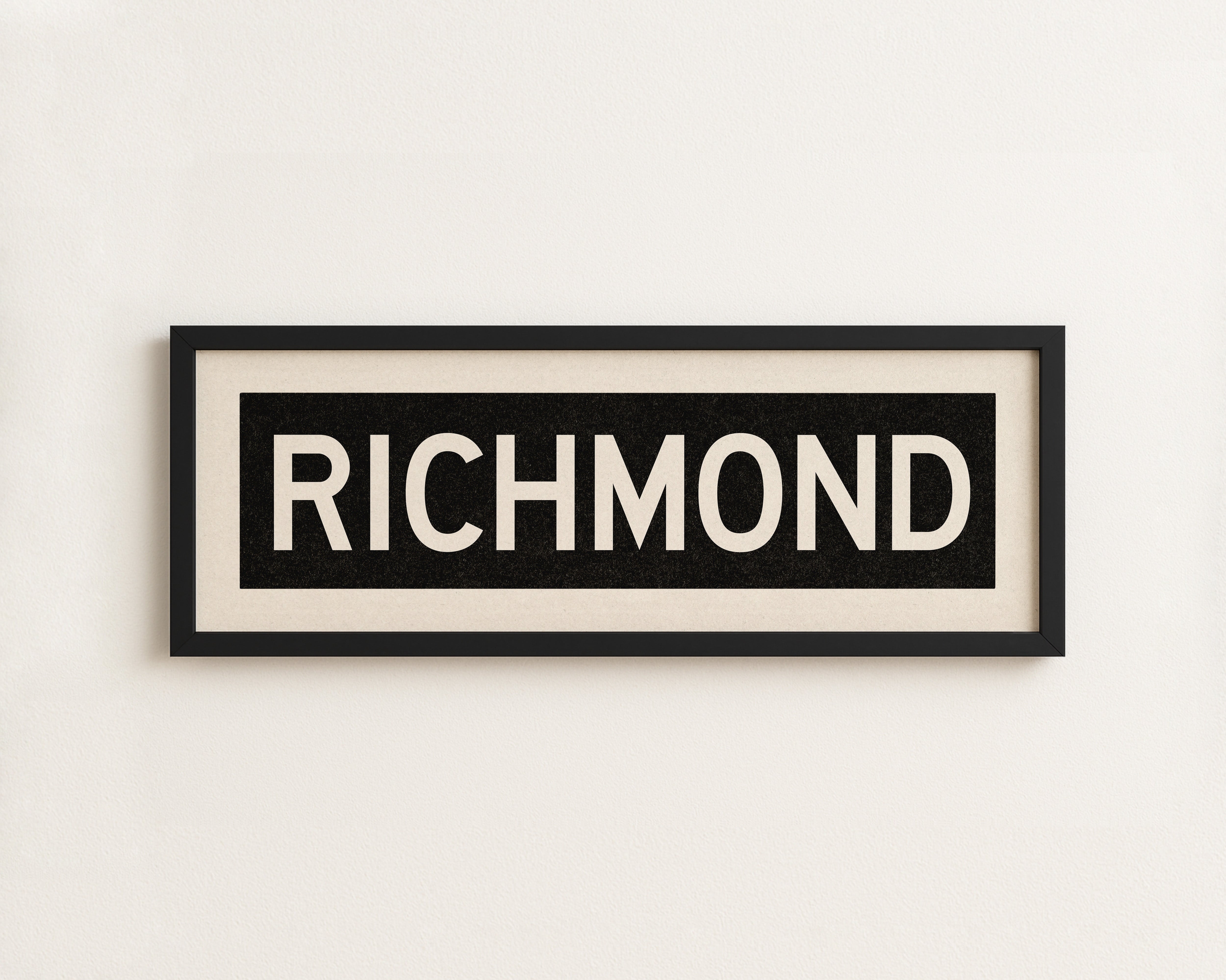 Framed Richmond Virginia Bus Scroll - Tejas Country Club