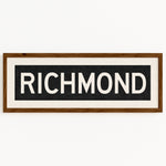 Framed Richmond Virginia Bus Scroll - Tejas Country Club