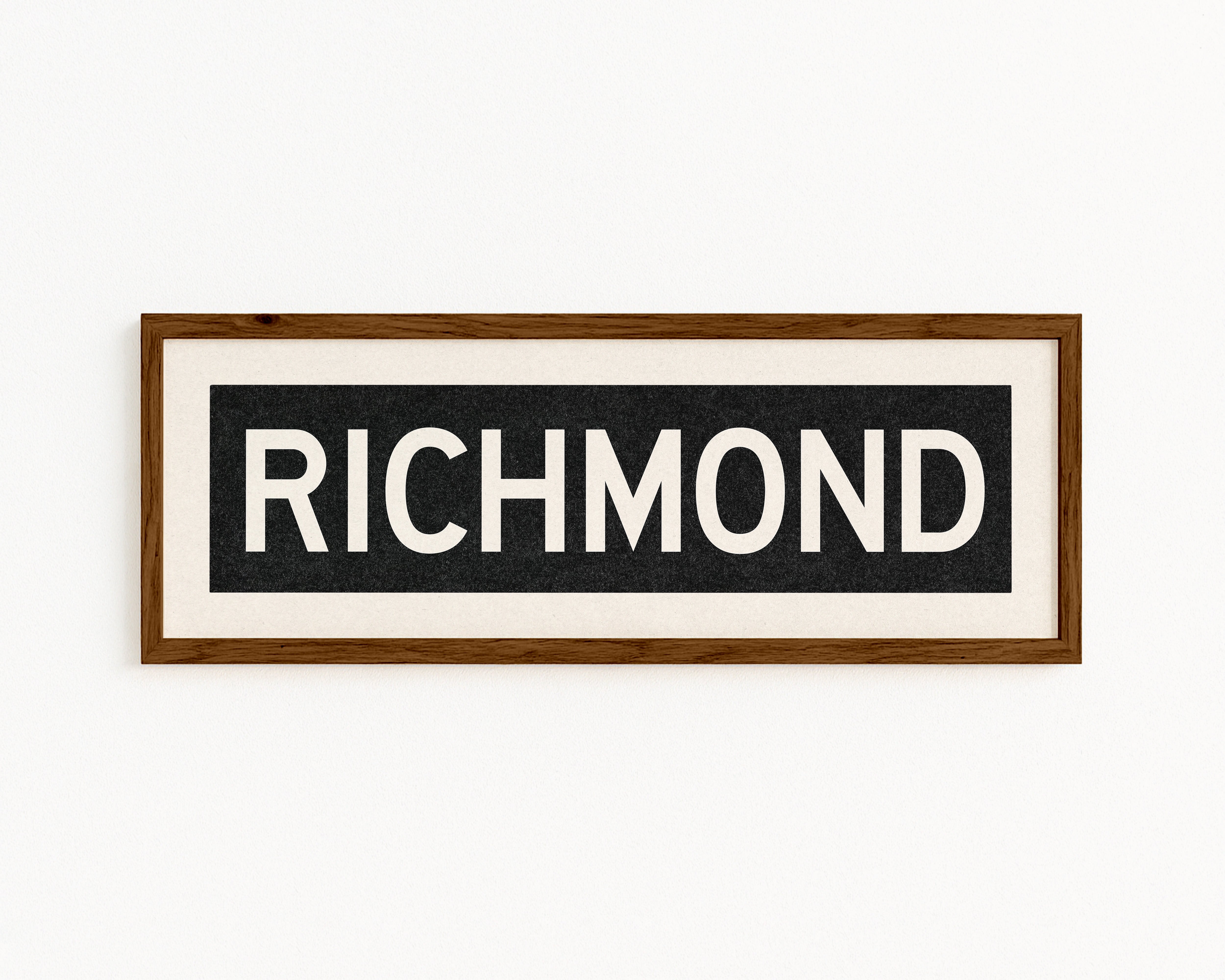 Framed Richmond Virginia Bus Scroll - Tejas Country Club