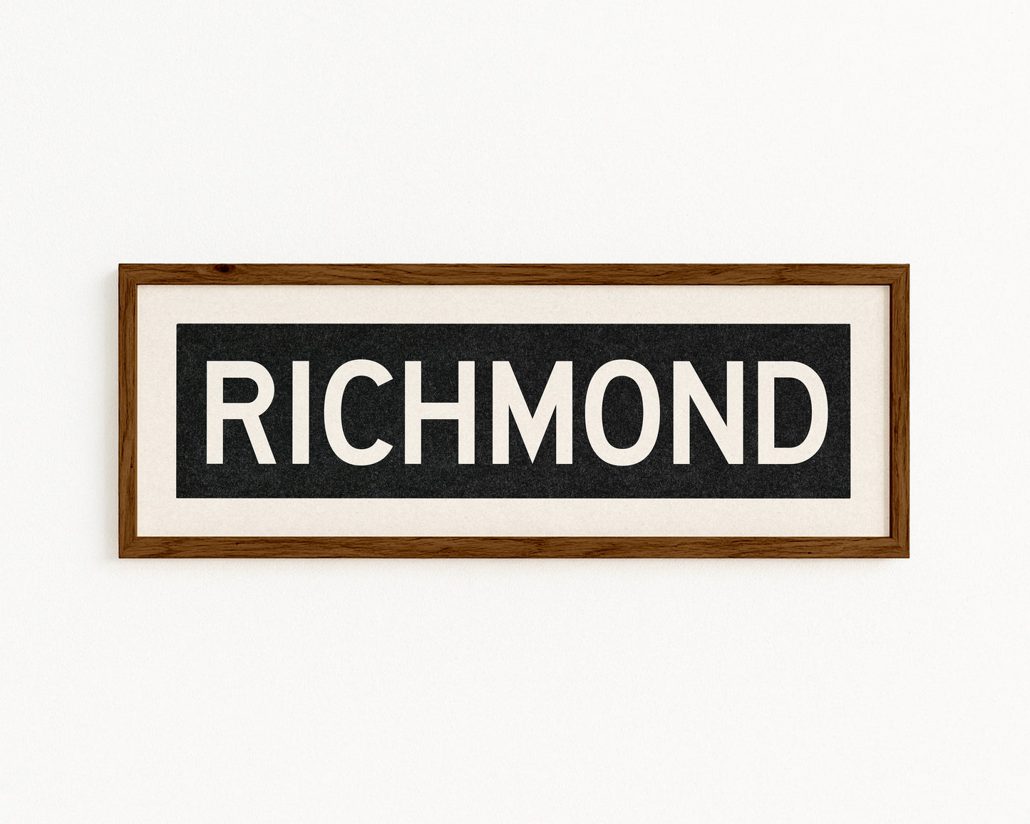 Framed Richmond Virginia Bus Scroll