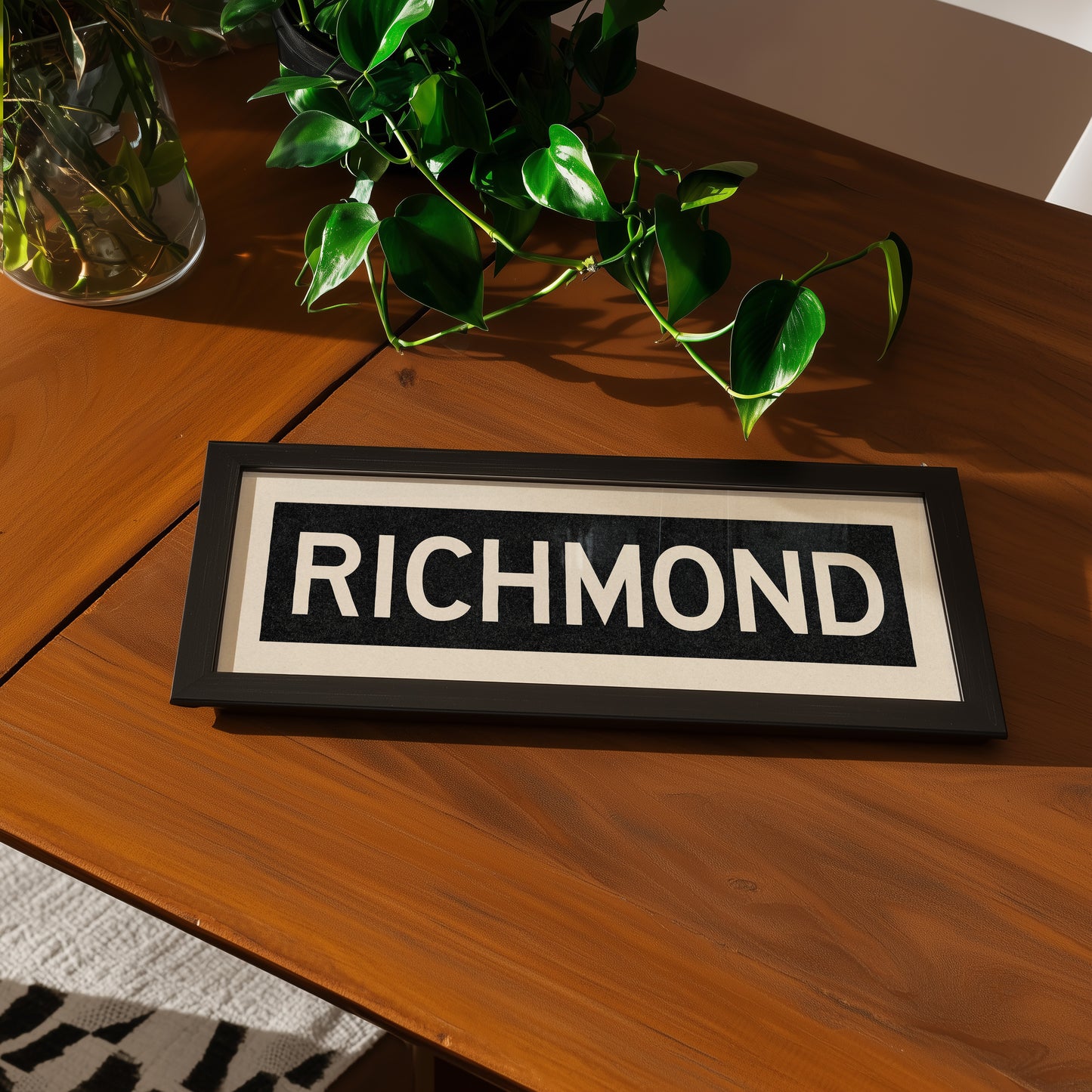 Framed Richmond Virginia Bus Scroll