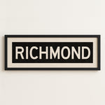 Framed Richmond Virginia Bus Scroll - Tejas Country Club
