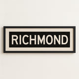 Framed Richmond Virginia Bus Scroll - Tejas Country Club
