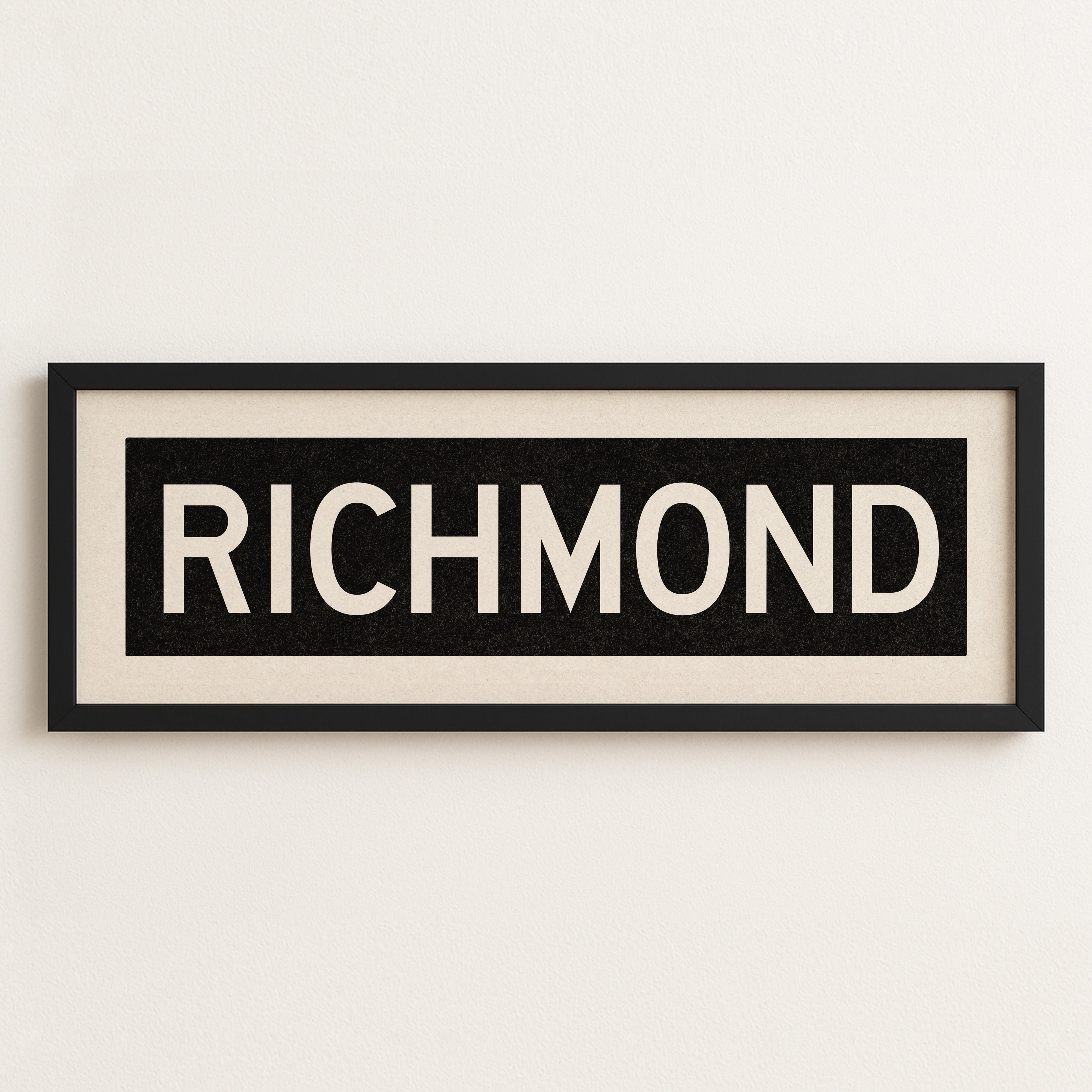 Framed Richmond Virginia Bus Scroll - Tejas Country Club