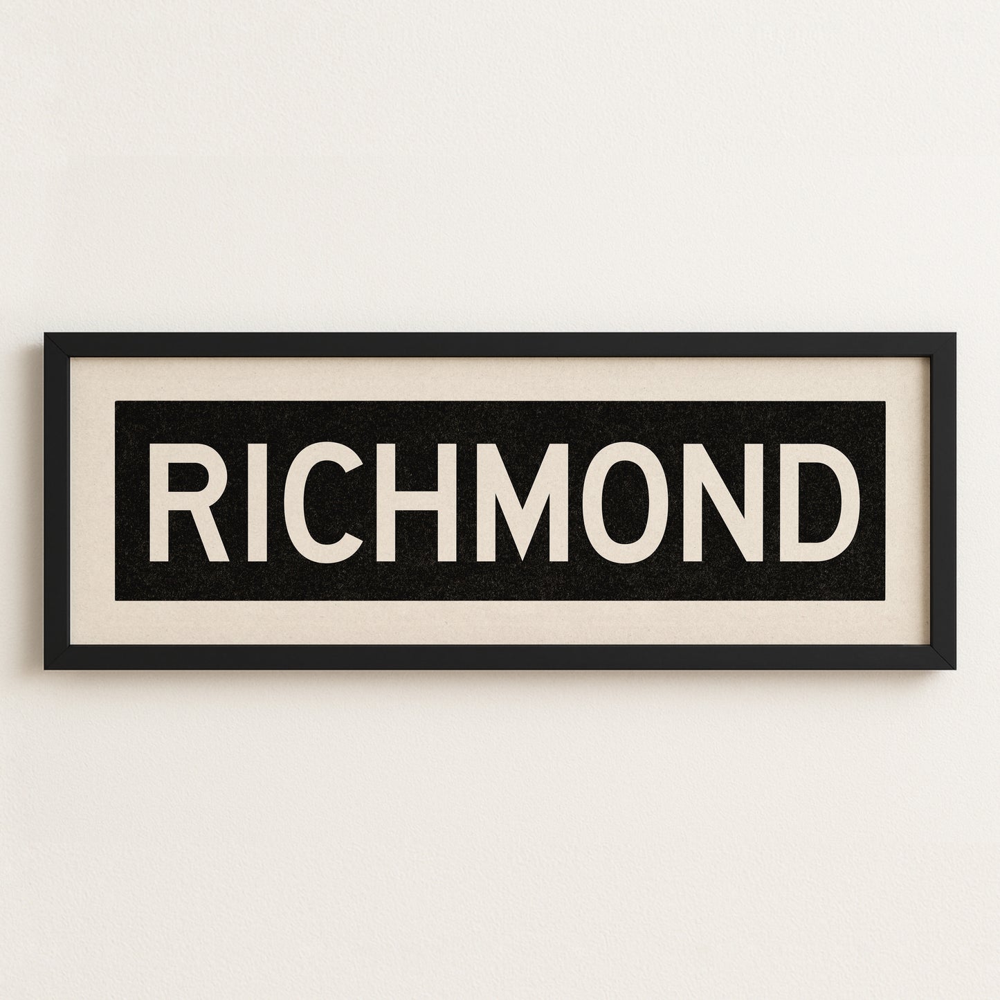 Framed Richmond Virginia Bus Scroll - Tejas Country Club