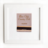River Oaks Country Club Houston Matchbook Print