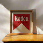 Rodeo Banner Typography Square Home Decor Art Print Poster - Tejas Country Club