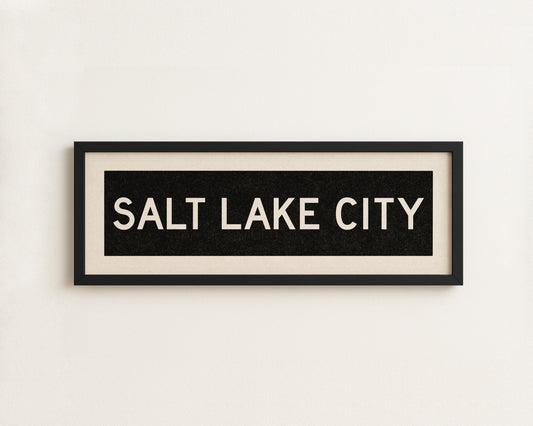 Framed Salt Lake City Utah Bus Scroll