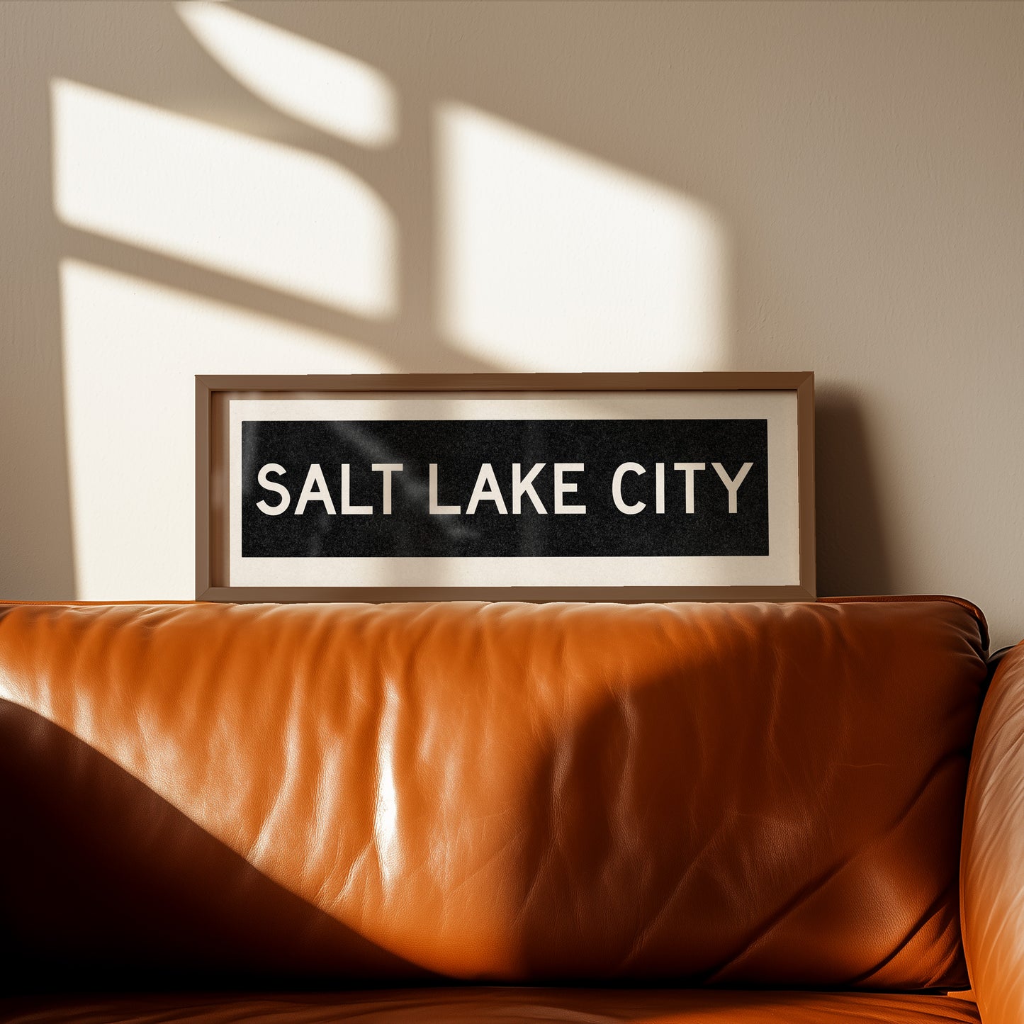 Framed Salt Lake City Utah Bus Scroll